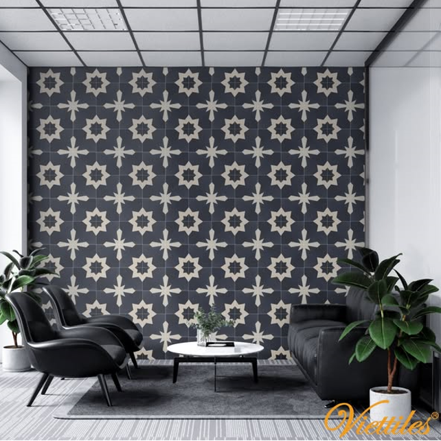 Encaustic cement wall tiles for living rooms an artistic decoration solution for Vietnamese homes